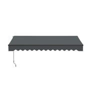 ALEKO 12 x 10 Grey Retractable Motorized Patio Awning Sunshade