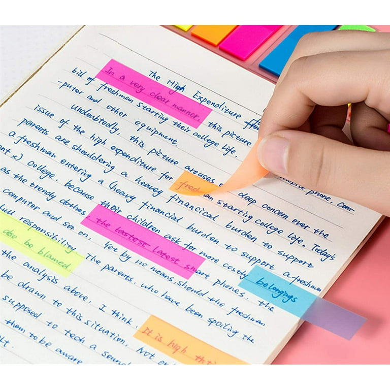 Notes Sticky Notes de couleurs,Index Tabs,Marqueurs Adhésifs Marqueur de  Page,Marque Page Adhesives Notes,Mini Notes autocollantes colorés,Notes  Sticky,Notes Autocollantes (A)