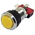 thumbnail image 3 of Arcade Game Silver Plated Illuminated Push Button (Yellow), 3 of 3