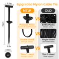 thumbnail image 2 of Hebilla universal de nailon para atar cables con caja de almacenamiento, 100 unidades, 2 of 6