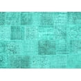 thumbnail image 1 of Ahgly Company Indoor Rectangle Patchwork Turquoise Blue Transitional Area Rugs, 2' x 5', 1 of 4
