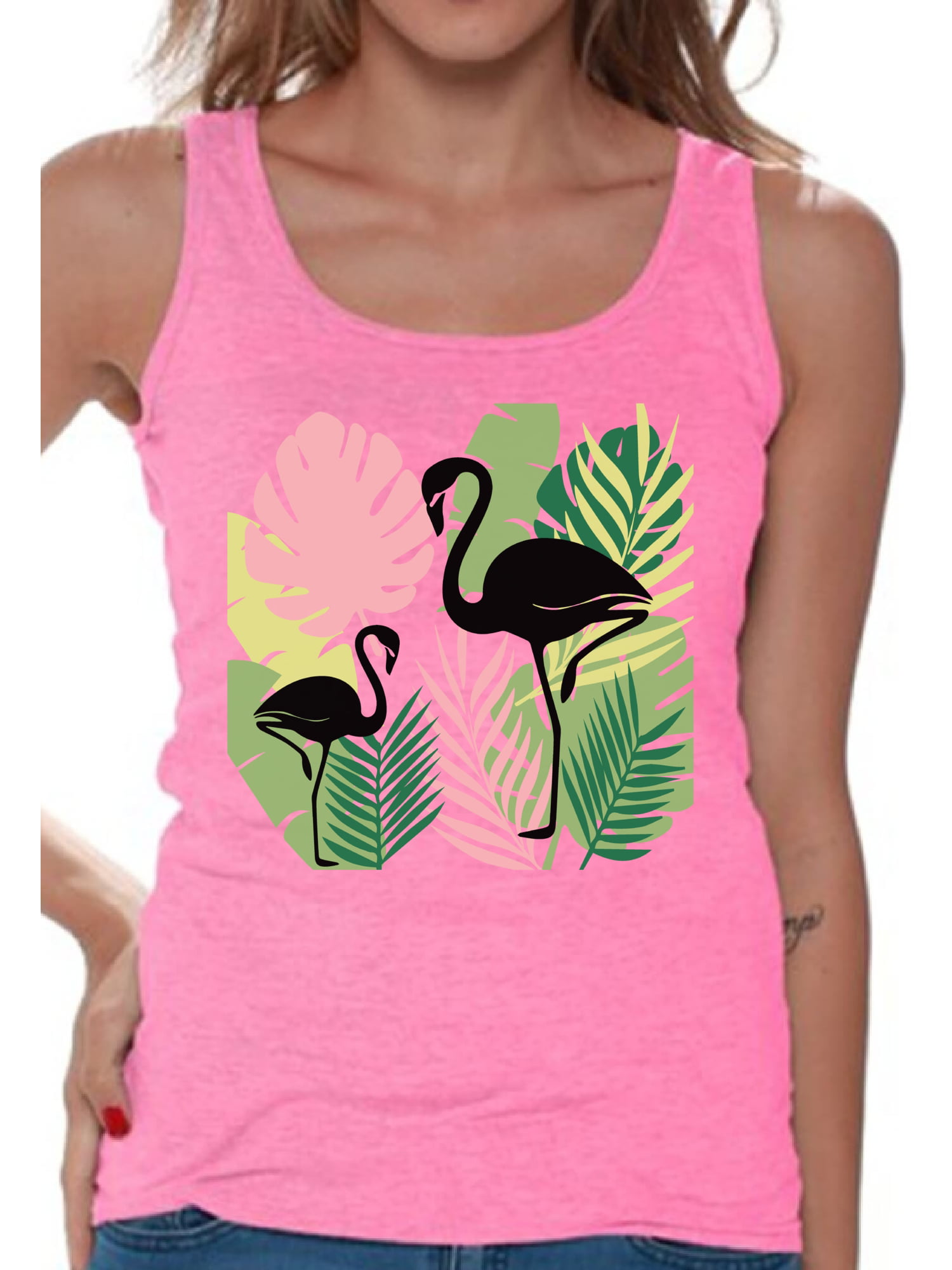 Awkward Styles Black Flamingos Tank Top T-Shirt for Her Flamingo Shirts ...