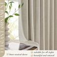 thumbnail image 6 of Blackout Curtains 36Inch 2 Panels Set Thermal Insulated Room Darkening Natural Linen Drapes, Back Tab Rod Pocket Window Curtains for Living Room & Bedroom, 50", 6 of 9