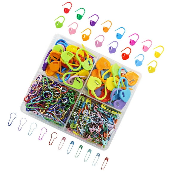 Toyandona 250 Pieces of Knitting Crochet Locking Stitch Markers in Assorted Color for Knitting Aid for Mothers