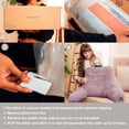 thumbnail image 5 of Nestl Reading Pillow, Backrest Pillows with Arms, Plush Faux Fur Back Pillow,&nbsp;Shredded Memory Foam Bed Rest Pillow, Dusty Purple, 5 of 9