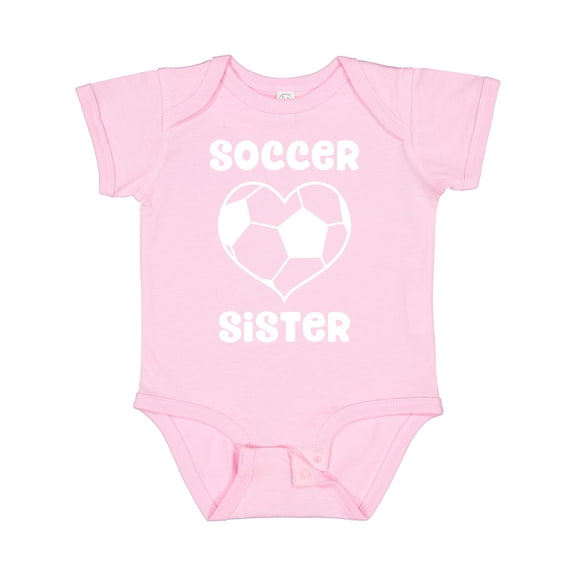 Inktastic Heart Soccer Sister Girls Baby Bodysuit