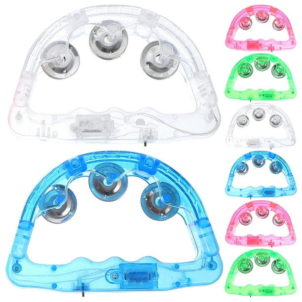 ColoMX 8pcs LED LIGHT Tambourines Tamburones temblores de la fiesta Propiedades de la fiesta de la noche suministros de fiesta