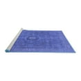 thumbnail image 2 of Ahgly Company Machine Washable Indoor Rectangle Abstract Blue Modern Area Rugs, 2' x 5', 2 of 4