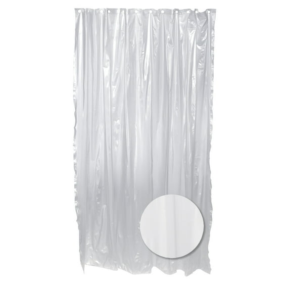 Zenna Home Vinyl Shower Liner, Frosty