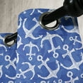 thumbnail image 3 of Ambesonne Ocean Grommet Curtain, Marine Life Equipments, 50" x 108", Azure Blue White, 3 of 6