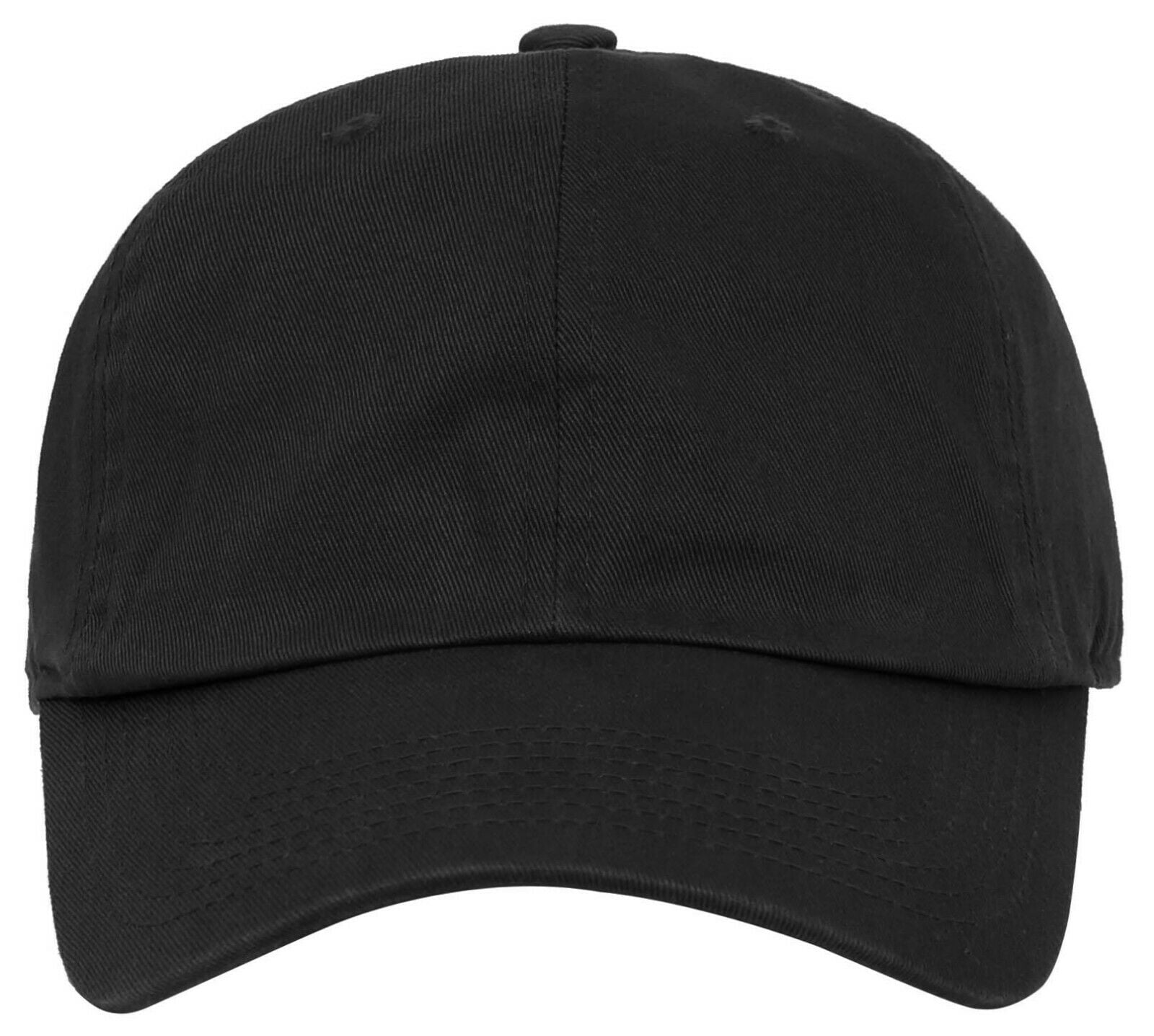 plain black dad cap