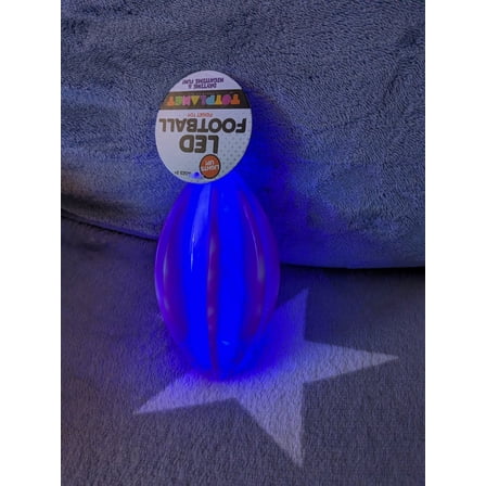 LED Football Toy Planet Fidget Toy Purple Swirl 6" x 3.25"