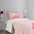 thumbnail image 3 of Ambesonne Pink Quilted Bedspread Set 2 Pcs, Pink Wedding Dress, Twin Size, Salmon and Pale Pink, 3 of 5