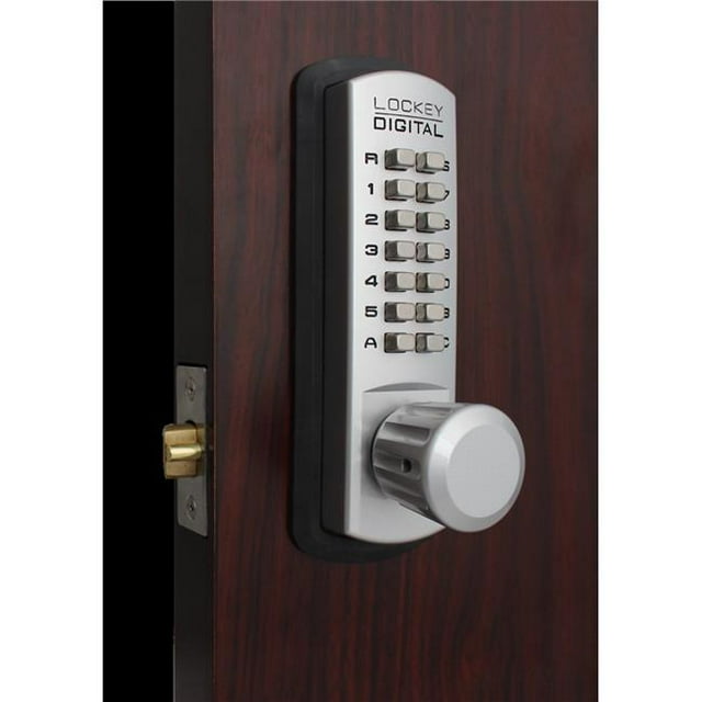 Lockey USA 3830 SC-MG Satin Chrome & Marine Grade Mechanical Keyless Lever Lock with Passage Function