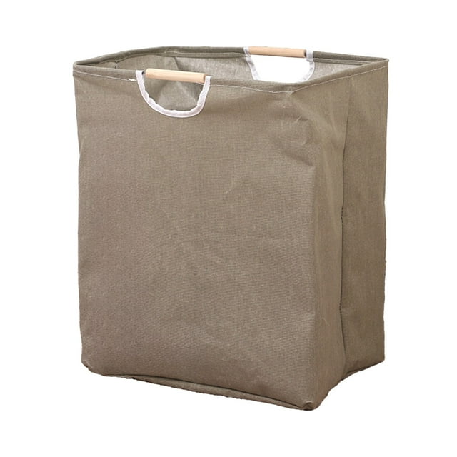 Ohufall Foldable Waterproof Fabric Laundry Basket Handbag For Bathroom With Storage For Closet Storage Organizer
