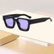 thumbnail image 3 of Gafas de sol cuadradas para hombre y mujer, gafas de sol rectangulares gruesas de moda, estilo de diseño., 3 of 4