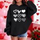 thumbnail image 3 of Sudadera con capucha y estampado de corazón de San Valentín, sudadera de manga larga para niños y niñas, chaqueta para niñas de talla mediana y grande., 3 of 7