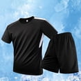 thumbnail image 6 of Miqool Big and Tall Men's Activewear Short Sleeve Crewneck Tee and Shorts Set Summer Outfit Casual Athletic Sports Tracksuit, 6 of 8