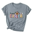 thumbnail image 2 of EGNMCR Easter Chemises pour Femmes Chemises Easter Imprimé Femmes Easter Mode Imprimé T-shirt à Manches Courtes Easter Imprimé Haut à Manches Courtes à Col Rond T-shirt pour Femmes, 2 of 3