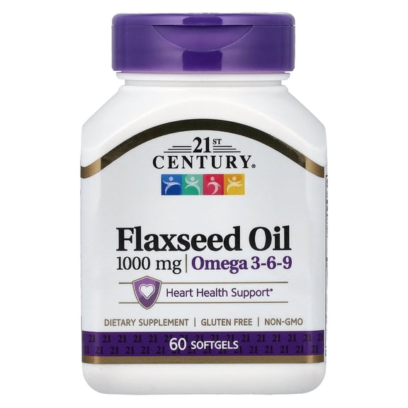 21st Century Flaxseed Oil, 1,000 mg, 60 Softgels