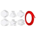 thumbnail image 3 of 24 Uds decoraciones navideñas adornos navideños en blanco arte DIY con cinta roja colgantes artesanales adornos navideños para fiesta en casa, 3 of 7