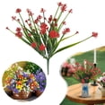 thumbnail image 2 of Artificial Daffodil Outdoors Flowers, UV Resistant Artificial Daffodils Fake Flowers Faux Plastic Plants Spring Summer Decoration for Home Garden Outdoor Patio Porch Table Vase Decor(Red,12x4"), 2 of 9
