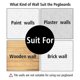 thumbnail image 4 of 4 Piece Wall Organizer, White Wall Hanging, For Craft Room, Garage, Kitchen, Living Room, 4 of 5