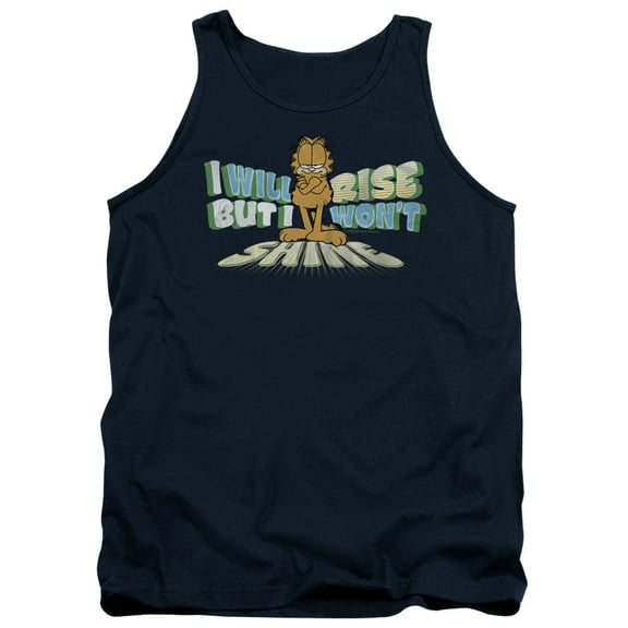 Garfield Rise Not Shine Adult Tank Top Navy