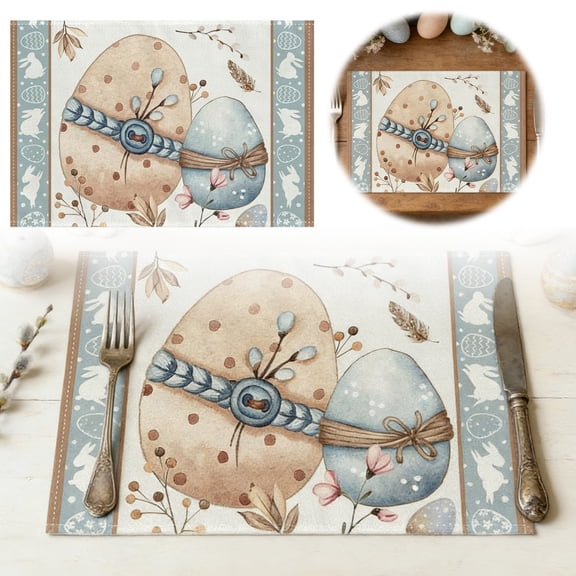Placemat for Dining Tables Enhances Holiday Gatherings Floral Print Heat Safe Mats for Home Kitchen Dining Room Outdoor