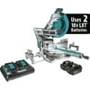 Makita XSL08PT 18V X2 (36V) LXT Brushless Lithium-Ion 12 in. Cordless AWS Capable Laser Dual Bevel Sliding Compound Miter Saw Kit with 2 Batteries (5 Ah)