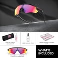 thumbnail image 3 of Oakley OO9208 Radar EV Path Rectangle Shaped Non-Polarized Sunglasses for Men - Includes Official Eyewear Kit - Matte Black Frame with Prizm Road Lens, 3 of 7