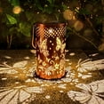 thumbnail image 6 of 2 Pack Butterfly Solar Lanterns Outdoor Hanging Lantern Lights, Butterfly Hollowed-Out Metal Decor Lantern, Waterproof LED Decorative Garden Light - Delicate Garden Decoration, 6 of 7