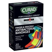 Curad Finger & Knuckle Antibacterial Assorted Bandage, 20 Count