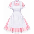 thumbnail image 3 of Conjunto de 6 piezas de delantal de sirvienta francesa Lolita de Anime japonés, disfraz de cosplay, guantes, sombreros y calcetines, 3 of 5