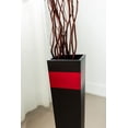 thumbnail image 7 of Green Floral Crafts 27-inch Tapered Tall Floor Vase Handcrafted for Dried Flower Branches Artificial Floral Arrangements Ideal Home Office Party and Living Room Decoration, Black with Red Accent, 7 of 7