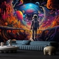 thumbnail image 2 of Tapiz colgante de pared con diseño de astronauta Galaxy Space, 150 x 130 cm, 2 of 2