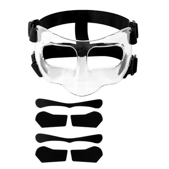 Nose Guard for Broken Nose, Adjustable Face Guard Sports Training Face Mask Nose Protector with Pad