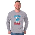 thumbnail image 5 of Hefty Smurf Tattooed Wild Thing Funny Long Sleeve TShirt Men Women Brisco Brands S, 5 of 6