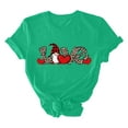 thumbnail image 4 of LSLJS Women's Casual Round Neck Short-sleeved Christmas Tree Printed T-shirt Top, 4 of 5