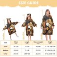 thumbnail image 4 of FORMRS Wearable Blanket Hoodie with Sleeves for Kids Cozy Flannel Sweatshirt, Gold Flower, 4 of 7