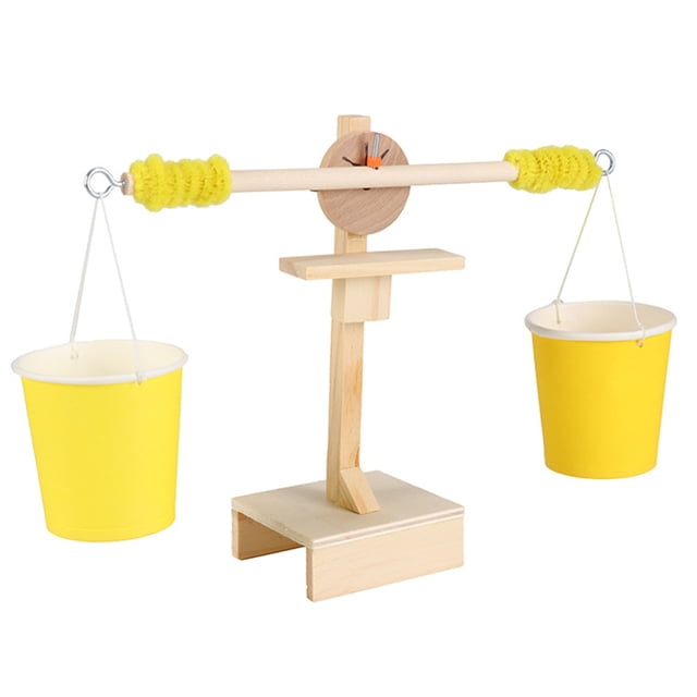 Rvidsgi Science Kit Collective Intelligence Development Smell-less Wooden Balance Scales Model for Kid