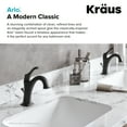 thumbnail image 5 of KRAUS Arlo Matte Black Single Handle Basin Bathroom Faucet with Lift Rod Drain and Deck Plate (2-Pack), 5 of 12