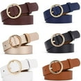 thumbnail image 2 of Carolilly Women Belt Classic Fashion Solid Genuine Leather Waistband Wide Belt Strap Belts, 2 of 4