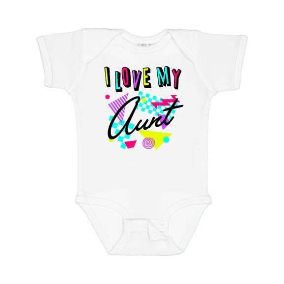 Inktastic I Love my Aunt- 80s retro style Boys or Girls Baby Bodysuit