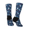 thumbnail image 3 of Goofa Sea Sharks Printed Men's Crew Socks, Soft Durable Breathable Moisture-Wicking with Odor Control Cotton socks, 3 of 9