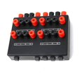 thumbnail image 2 of Mini 2-IN-4-OUT Stereo Audio Selector Amplifier Switcher Box Speaker Splitter SP-24B Speaker Selecto, 2 of 5