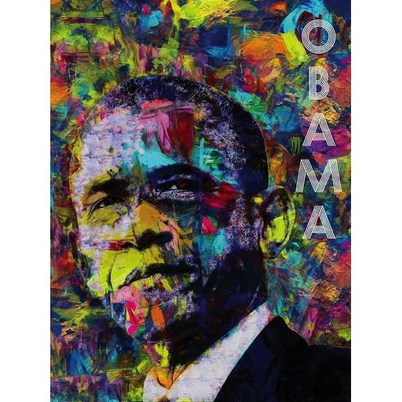 Barack Obama Poster Color Art Print (18x24)