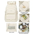 thumbnail image 5 of DAKIMOE School Backpack for College High Middle School Fashion Student bag, Cute Aesthetic Teen Bookbag for Teens Women, Beige, 5 of 8