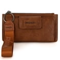 thumbnail image 6 of Wrangler Minimalist Wristlet Wallet with Phone Slot & RFID Protection & Smooth Zipper, Brown, 6 of 8