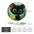 thumbnail image 2 of Kdxio Cute Big-Eyed Black Cat Bone China Decorative Plate Ceramic Decorative Plate for Home Office Wall Stand Decorative Plates for Home Bedroom-8in, 2 of 6